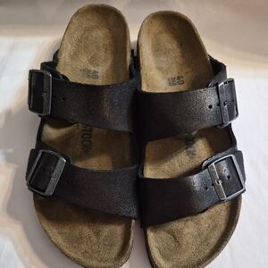 Birkenstock Black Double-Strap Kids Sandals
